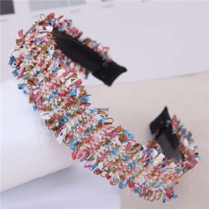 Weaving Pattern Cloth Design Korean Fashion Women Hair Hoop - Red
