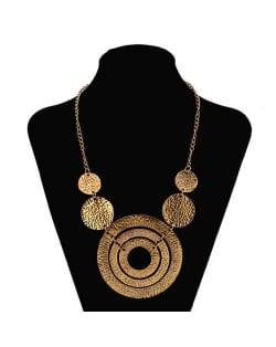 Giant Rounds Design Bold Fashion Women Bib Necklace