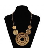 Giant Rounds Design Bold Fashion Women Bib Necklace