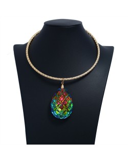 Shining Crystal Waterdrop High Fashion Women Necklace