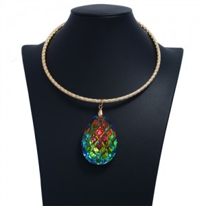 Shining Crystal Waterdrop High Fashion Women Necklace