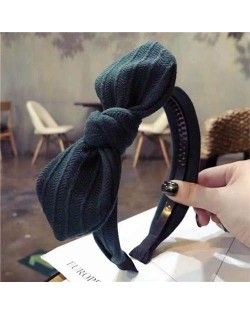 Cloth Bowknot Graceful Style Korean Fashion Women Hair Hoop - Green