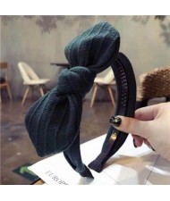 Cloth Bowknot Graceful Style Korean Fashion Women Hair Hoop - Green