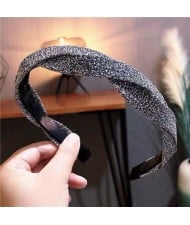 Resin Fashion Shining Spiral Design High Fashion Women Hair Hoop - Silver