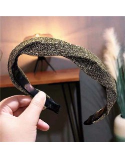 Resin Fashion Shining Spiral Design High Fashion Women Hair Hoop - Golden
