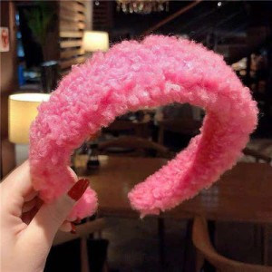 Korean High Fashion Fluffy Texture Women Hair Hoop - Rose