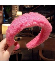 Korean High Fashion Fluffy Texture Women Hair Hoop - Rose