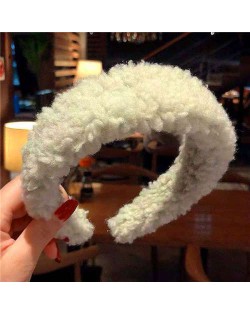 Korean High Fashion Fluffy Texture Women Hair Hoop - Mint
