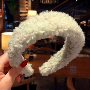 Korean High Fashion Fluffy Texture Women Hair Hoop - Mint