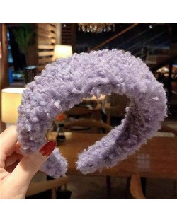 Korean High Fashion Fluffy Texture Women Hair Hoop - Purple