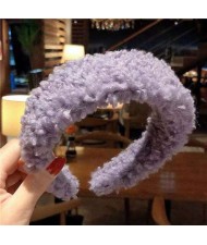 Korean High Fashion Fluffy Texture Women Hair Hoop - Purple