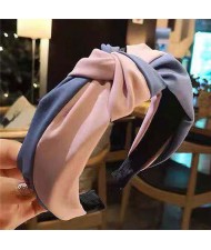 Contrast Colors Design Knot Style Cloth Women Hair Hoop - Pink