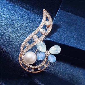 Joyful Butterfly Design Rhinestone High Fashion Alloy Brooch