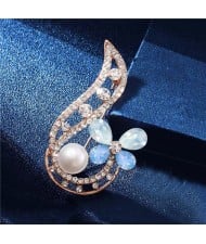 Joyful Butterfly Design Rhinestone High Fashion Alloy Brooch