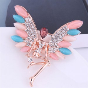Happy Angel Opal Fashion Alloy Brooch