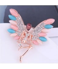 Happy Angel Opal Fashion Alloy Brooch