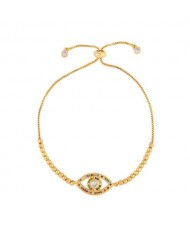 Colorful Cubic Zirconia Inlaid Gecko Eye Elements 18K Gold Plared Fine Jewelry Type Bracelets
