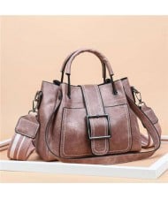 (3 Colors Available) Vintage Stitching Design Women Handbag/ Shoulder Bag
