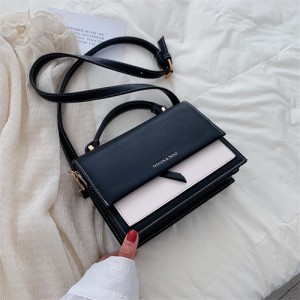 (4 Colors Available) Contrast Colors High Fashion Square Shape Design Women Handbag/ Shoulder Bag