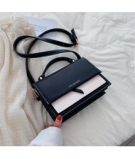 (4 Colors Available) Contrast Colors High Fashion Square Shape Design Women Handbag/ Shoulder Bag