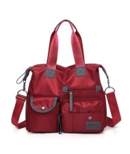 (4 Colors Available) Autumn and Winter Multiple Pockets High Fashion Design Women Nylon Tote Bag/ Shoulder Bag