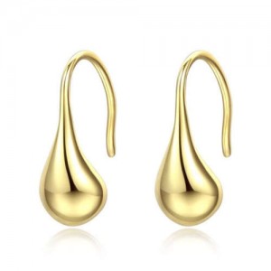 Abstract Waterdrop Inspired Design 925 Sterling Silver Earrings