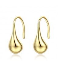 Abstract Waterdrop Inspired Design 925 Sterling Silver Earrings