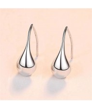 Abstract Waterdrop Inspired Design 925 Sterling Silver Earrings
