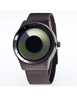 Unique Vortex High Fashion Stainless Steel Wrist Watch - Green