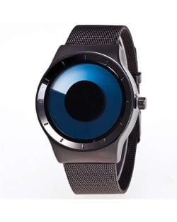 Unique Vortex High Fashion Stainless Steel Wrist Watch - Blue