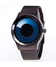 Unique Vortex High Fashion Stainless Steel Wrist Watch - Blue