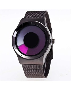 Unique Vortex High Fashion Stainless Steel Wrist Watch - Rose