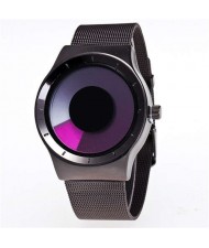 Unique Vortex High Fashion Stainless Steel Wrist Watch - Rose