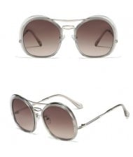 6 Colors Available Irregular Round Frame High Fashion Women Sunglasses