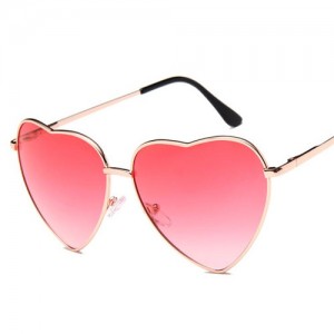 6 Colors Available Elegant Heart Shape Frame Vintage Fashion Women Sunglasses