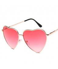 6 Colors Available Elegant Heart Shape Frame Vintage Fashion Women Sunglasses