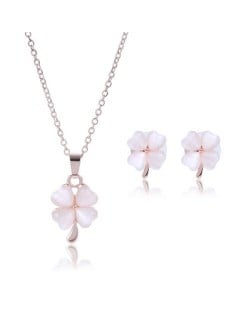 Graceful Flowers Design High Fashion Alloy Jewelry Set