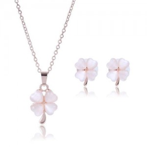 Graceful Flowers Design High Fashion Alloy Jewelry Set