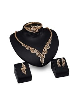 Creative Royal Design High Fashion Women 4pcs Costume Jewelry Set