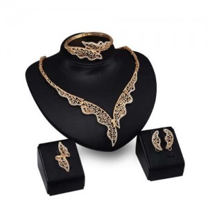 Creative Royal Design High Fashion Women 4pcs Costume Jewelry Set