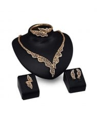 Creative Royal Design High Fashion Women 4pcs Costume Jewelry Set