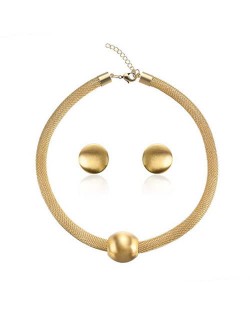 Alloy Bead Decorated Simple Fashion Design Women Costume Jewelry Set