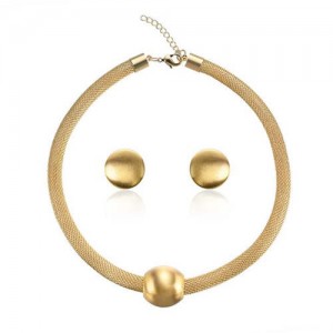 Alloy Bead Decorated Simple Fashion Design Women Costume Jewelry Set