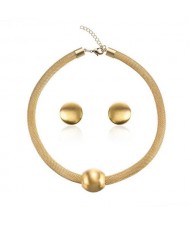 Alloy Bead Decorated Simple Fashion Design Women Costume Jewelry Set