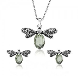 Vintage Insects High Fashion Women Statement Jewelry Set