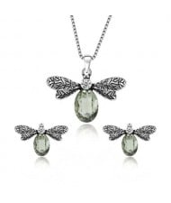 Vintage Insects High Fashion Women Statement Jewelry Set
