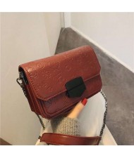 (4 Colors Available) Assorted Cute Elements Embossed with Black Buckle Korean Fashion Women Shoulder Bag