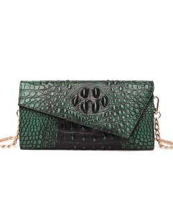 (6 Colors Available) Crocodile Skin Texture Graceful Design Women Evening Handbag/ Shoulder Bag