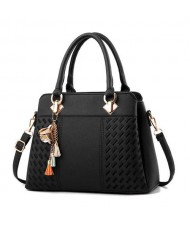 (6 Colors Available) Flower Tassel Design Elegant Women Totebag/ Shoulder Bag