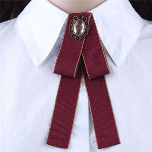 Floral Decoration Cloth Fashion Women Brooch - Red